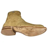 Bota de couro bovino Bufalada Marfim - CANO CURTO, BICO REDONDO, SOLADO DE COURO ARTESANAL - imagem 2