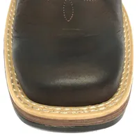 BOTA DE COURO BOVINO BUFALADA MARROM BURNED - CANO ALTO, BICO QUADRADO, SOLADO JUMP - imagem 4