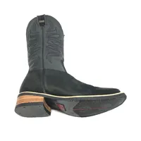 Bota Bufalada Preta Burned - Cano Alto, Bico Quadrado, Solado X-Flex Artesanal - imagem 3