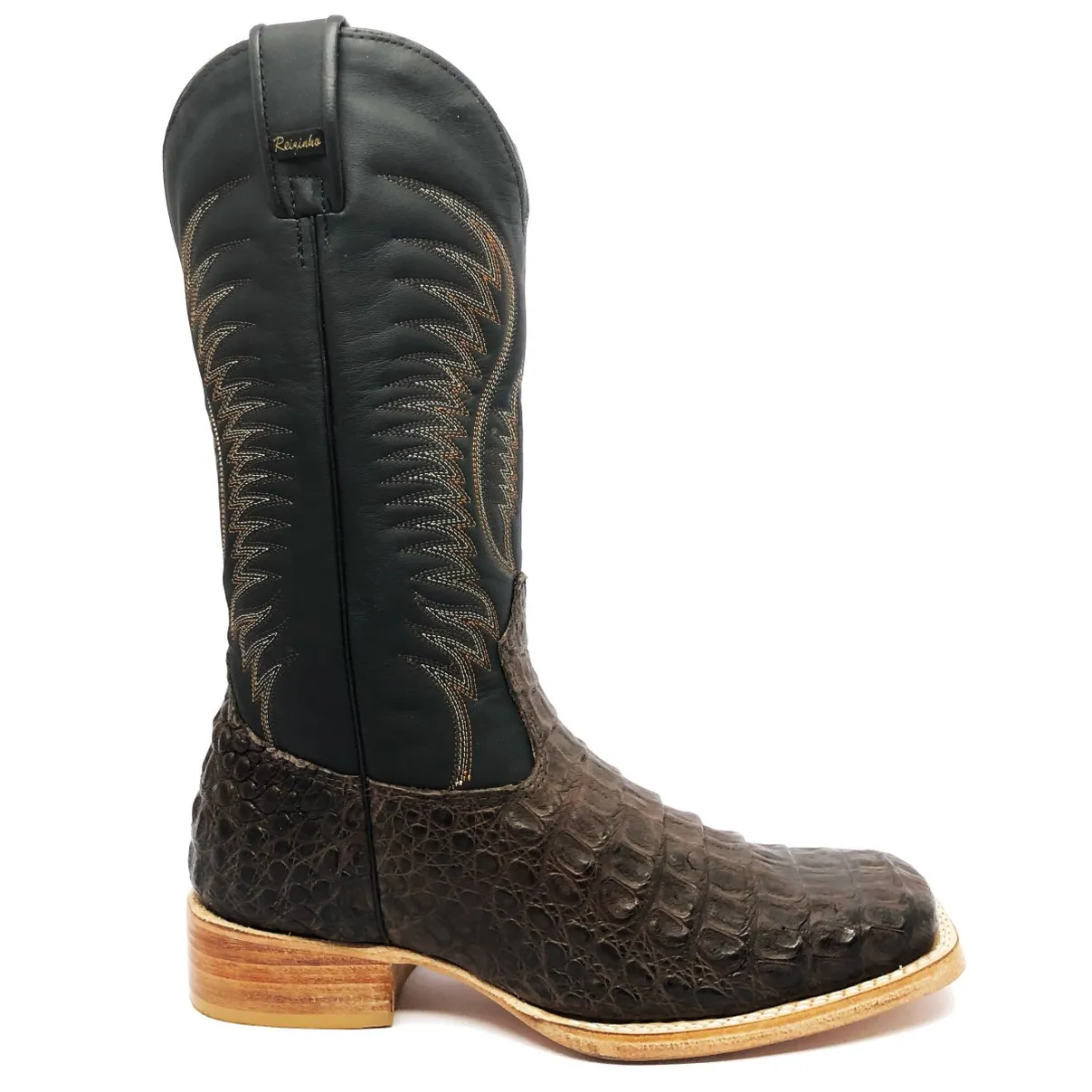Bota Texana em Couro de Jacaré Marrom | Limited Edition Reizinho Premium