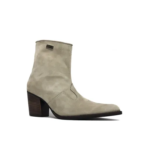Bota Western Feminina Bufalada Cinza - Cano Curto, Bico Fino
