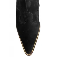 Bota Western Feminina de Couro Bovino Bufalada Preta - Cano Curto, Bico Fino - imagem 2