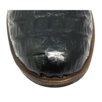 Bota de Couro de Jacaré Preto Casual Premium - CANO CURTO, BICO REDONDO, ​SOLADO FLEX COMFORT - imagem 3