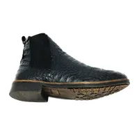 Bota de Couro de Jacaré Preto Casual Premium - CANO CURTO, BICO REDONDO, ​SOLADO FLEX COMFORT - imagem 6