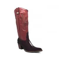 Bota Western Feminina de Arraia Vinho - Cano Alto, Bico Fino - imagem 5