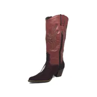 Bota Western Feminina de Arraia Vinho - Cano Alto, Bico Fino - imagem 4