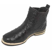 Bota de Avestruz Cheio Marrom Café - CANO CURTO, BICO REDONDO - imagem 2