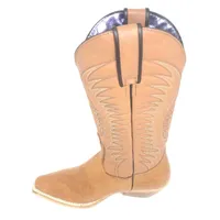 Bota de Barriga de Avestruz Conhaque, SOLADO DE COURO ARTESANAL - imagem 2