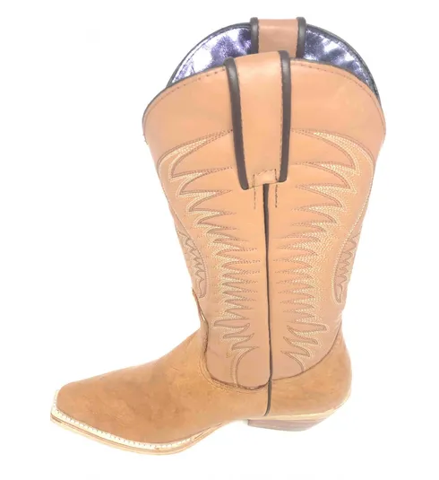 Bota de Barriga de Avestruz Conhaque, SOLADO DE COURO ARTESANAL
