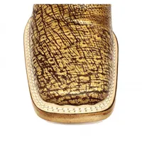Bota de Barriga de Avestruz Earthquake - CANO ALTO , BICO QUADRADO, ​SOLADO DE COURO ARTESANAL - imagem 3