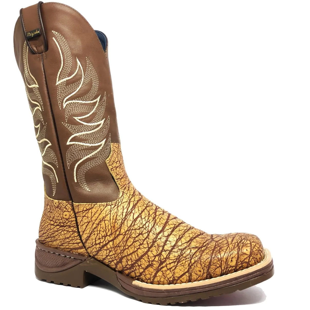 Bota de Barriga de Avestruz Earthquake - CANO ALTO, BICO QUADRADO, SOLADO JUMP