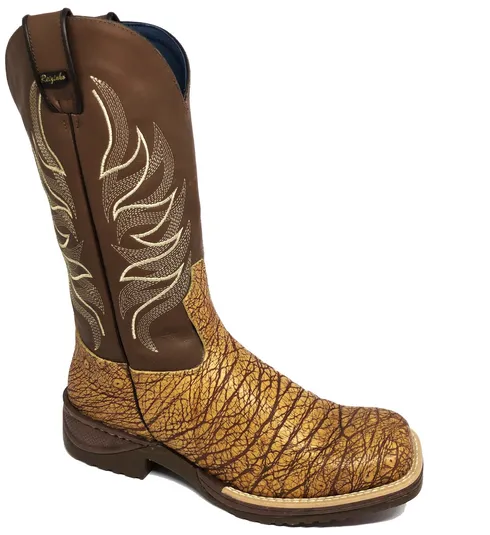 Bota de Barriga de Avestruz Earthquake - CANO ALTO, BICO QUADRADO, SOLADO JUMP