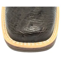 Bota de Barriga de Avestruz Marrom - Cano Médio, Bico Quadrado, Solado JUMP - imagem 3