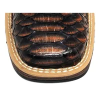 Bota de Cobra Python Luxo Brown - CANO ALTO, BICO QUADRADO, SOLADO JUMP - imagem 3