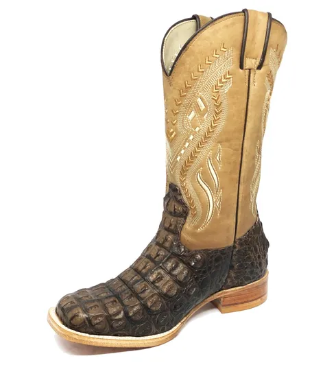 Bota Texana de Couro de Jacaré Tabaco Limited Edition | Linha Premium | Reizinho Botas