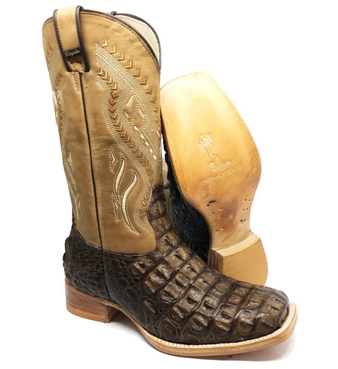 Bota Texana de Couro de Jacaré Tabaco Limited Edition | Linha Premium | Reizinho Botas