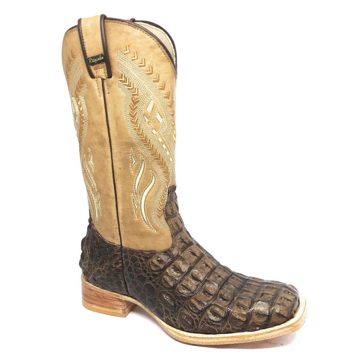 Bota Texana em Couro de Jacaré Tabaco | Limited Edition Reizinho Premium