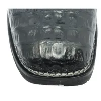 Bota Texana De Couro Legítimo de Jacaré Preto - Cano Curto Elástico, Bico Quadrado - Solado Flex Comfort - imagem 3
