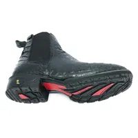 Bota Texana De Couro Legítimo de Jacaré Preto - Cano Curto Elástico, Bico Quadrado - Solado Flex Comfort - imagem 2