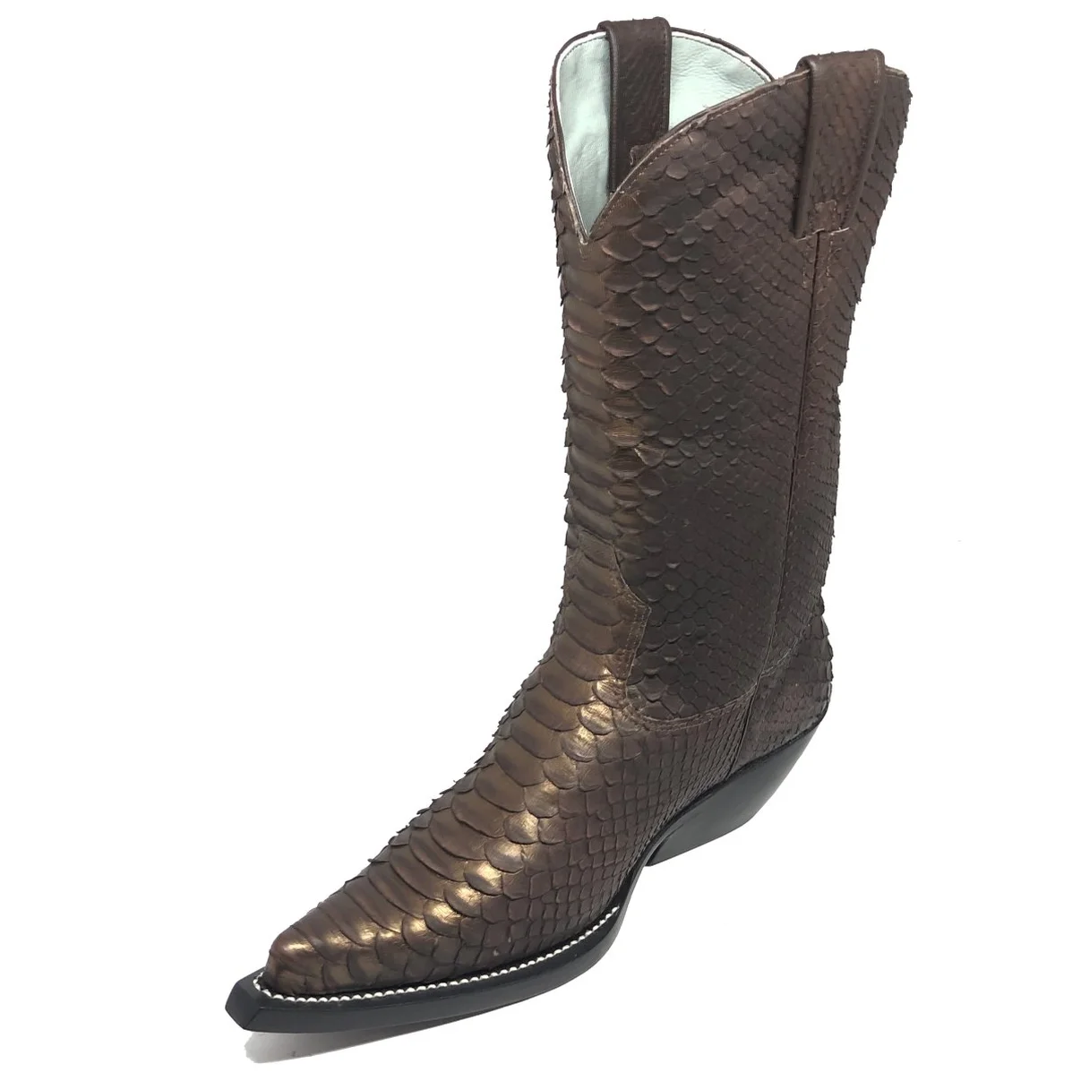 Bota Texana em Couro de Python Golden Brown FULL | Limited Reizinho