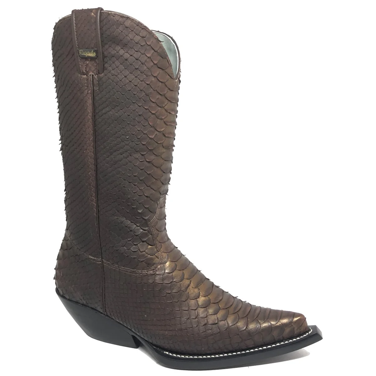 Bota Texana em Couro de Python Golden Brown FULL | Limited Reizinho