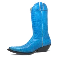 Bota Texana FULL em Couro de Jacaré Blue | Limited Edition Reizinho - imagem 8