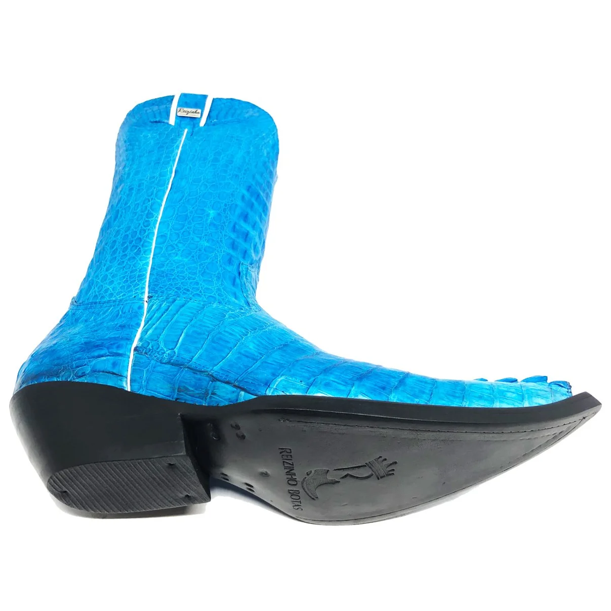 Bota Texana FULL em Couro de Jacaré Blue | Limited Edition Reizinho