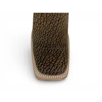 Bota Texana Reizinho Premium de Couro Legítimo de Bisão Black Cognac - Cano Alto Marrom, Bico Quadrado - Solado de Couro Artesanal Injetado - imagem 5