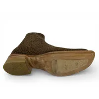 Bota Texana Reizinho Premium de Couro Legítimo de Bisão Black Cognac Marinho - Cano Curto Zíper, Bico Quadrado - Solado de Couro Artesanal - imagem 4
