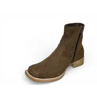 Bota Texana Reizinho Premium de Couro Legítimo de Bisão Black Cognac Marinho - Cano Curto Zíper, Bico Quadrado - Solado de Couro Artesanal - imagem 2