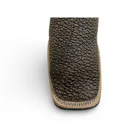 Bota Texana Reizinho Premium de Couro Legítimo de Bisão Cinza Stone - Cano Médio, Bico Quadrado - Solado X-Flex Artesanal - imagem 5