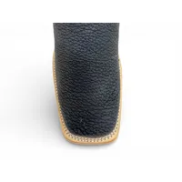 Bota Texana Reizinho Premium de Couro Legítimo de Bisão Navy Blue - Cano Alto, Bico Quadrado - Solado de Couro Artesanal - imagem 5