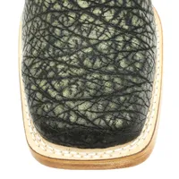 Bota Texana Reizinho Premium de Couro Legítimo de Elefante Cinza Natural LIMITED EDITION - Cano Médio, Bico Quadrado - Solado de Couro Artesanal Injetado - imagem 5