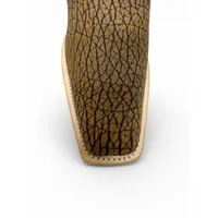Bota Texana Reizinho Premium Inteira de Couro Legítimo de Bisão Black Cognac - Cano Médio, Bico Quadrado Médio - Solado - imagem 5
