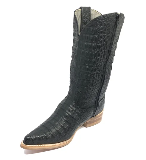 Bota Texana de Couro de Jacaré Preto | FULL | Limited Edition | Linha Premium | Reizinho Botas