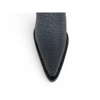Bota Texana Reizinho Premium Inteira de Couro Legítimo de Bisão Navy Blue - Cano Alto, Bico Fino Arredondado - Solado de Couro Artesanal - imagem 5