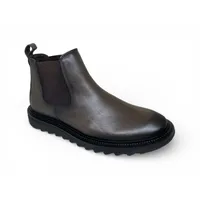 Bota Casual Grécia de Couro Bovino Marrom Café - Cano Curto Elástico, Bico Redondo | Reizinho Botas - imagem 6