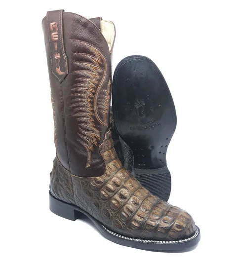Bota Texana de Couro de Jacaré Marrom | Limited Edition | Linha Premium | Reizinho Botas
