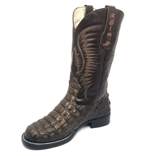 Bota Texana de Couro de Jacaré Marrom | Limited Edition | Linha Premium | Reizinho Botas