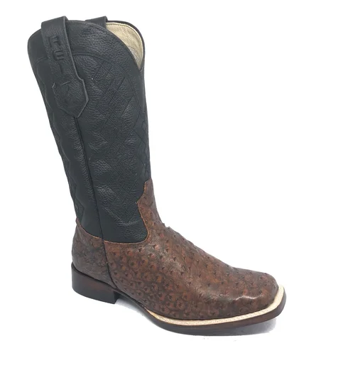 Bota Texana de Couro de Avestruz Cheio BloodWine | Limited Edition | Linha Premium | Reizinho Botas