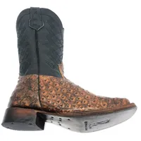 Bota Reizinho Premium Couro De Avestruz Cheio Bloodwine Limited Edition - Cano Alto, Bico Quadrado, Solado De X-Flex Art - imagem 5