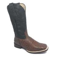 Bota Reizinho Premium Couro De Avestruz Cheio Bloodwine Limited Edition - Cano Alto, Bico Quadrado, Solado De X-Flex Art - imagem 4