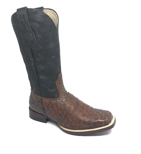 Bota Texana de Couro de Avestruz Cheio BloodWine | Limited Edition | Linha Premium | Reizinho Botas