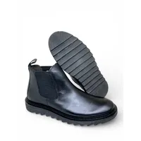 Bota Casual Grécia de Couro Bovino Preto - Cano Curto Elástico, Bico Redondo | Reizinho Botas - imagem 1