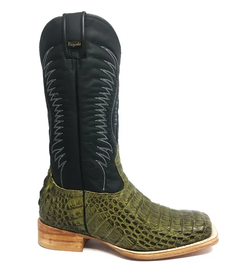 Bota Texana de Couro de Jacaré Marrom | Reizinho Botas