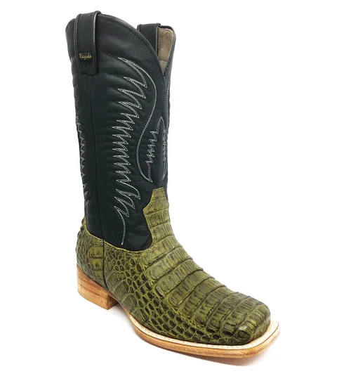 Bota Texana de Couro de Jacaré Marrom | Reizinho Botas