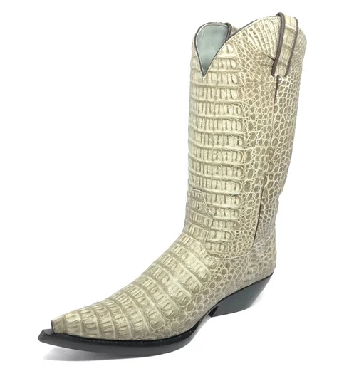 Bota Texana Inteira de Couro de Jacaré Ice Storm | Limited Edition | Linha Premium | Reizinho Botas