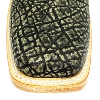 Bota Reizinho Premium Couro De Elefante Cinza Natural Limited Edition - Cano Alto, Bico Quadrado, Solado De Couro Artesa - imagem 4