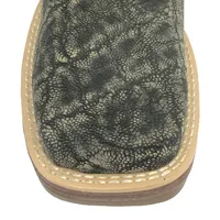 Bota Reizinho Premium Couro De Elefante Cinza Natural Limited Edition - Cano Alto, Bico Quadrado, Solado Jump - imagem 6