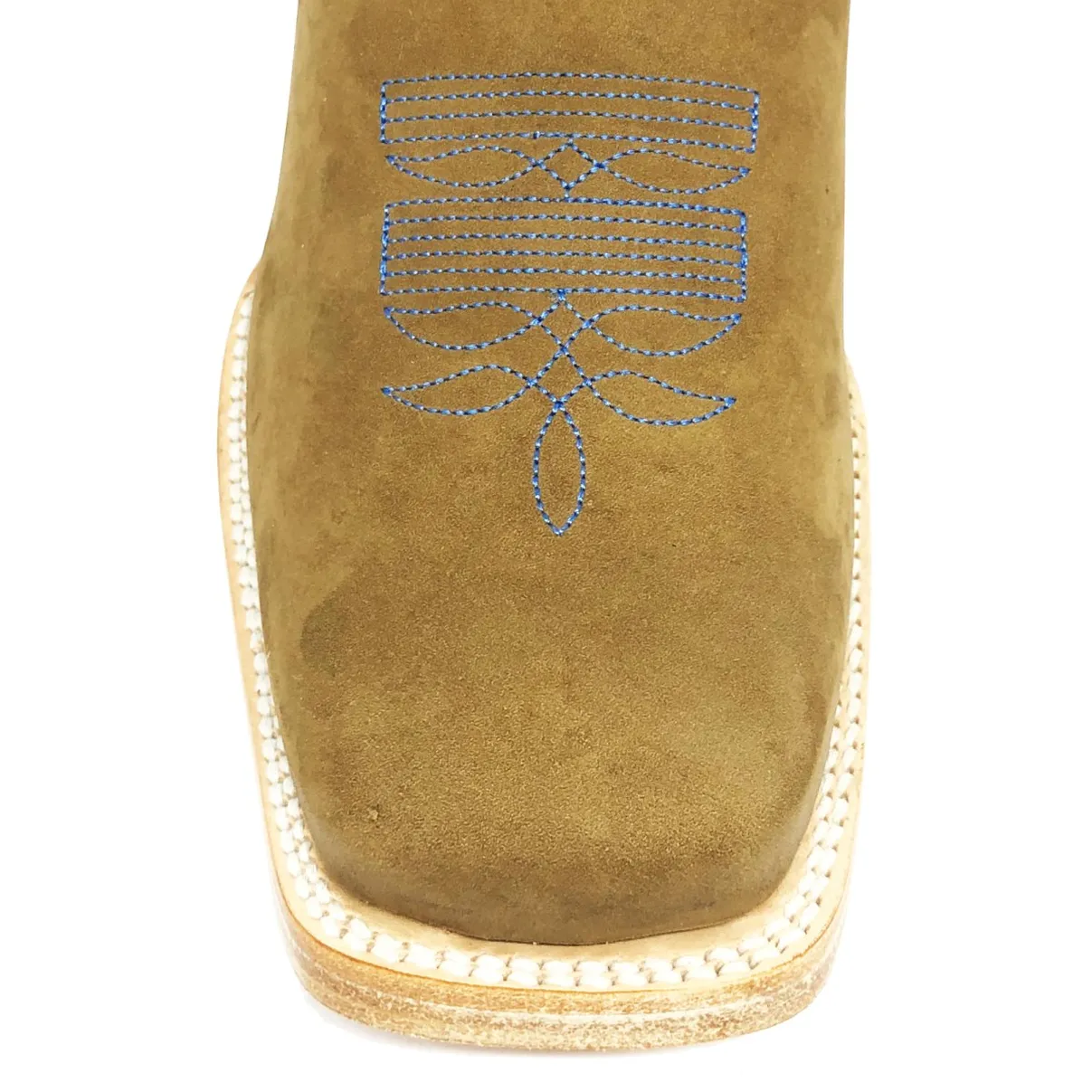 Bota Reizinho Premium De Couro Bovino Bufalada Marfim Limited Edition - Cano Médio, Bico Quadrado, Solado Couro Artesana